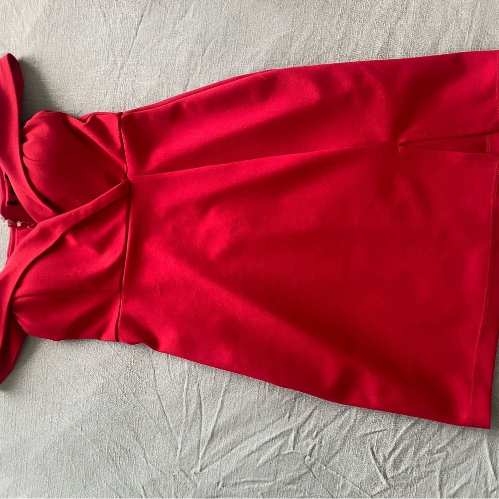 Red Sheath Mini Dress with Sweetheart Neckline